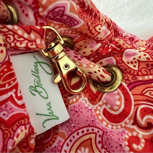 Vera Bradley Orange Sherbet String Backpack - Picture 7 of 8